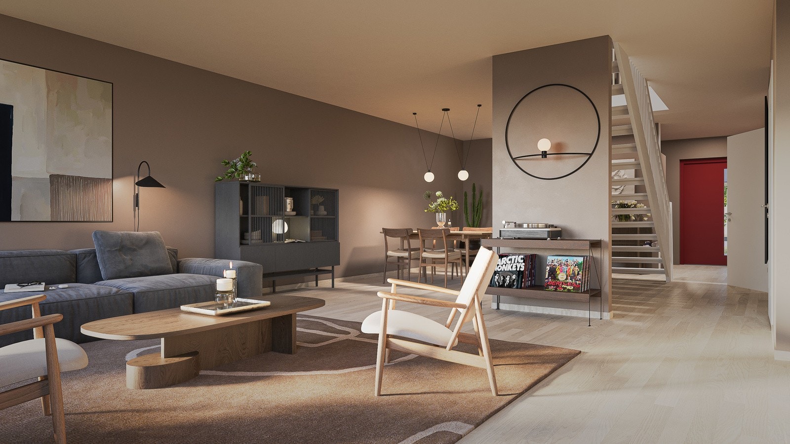 Et herlig åpent rom på over 60 kvm. Galleribilde