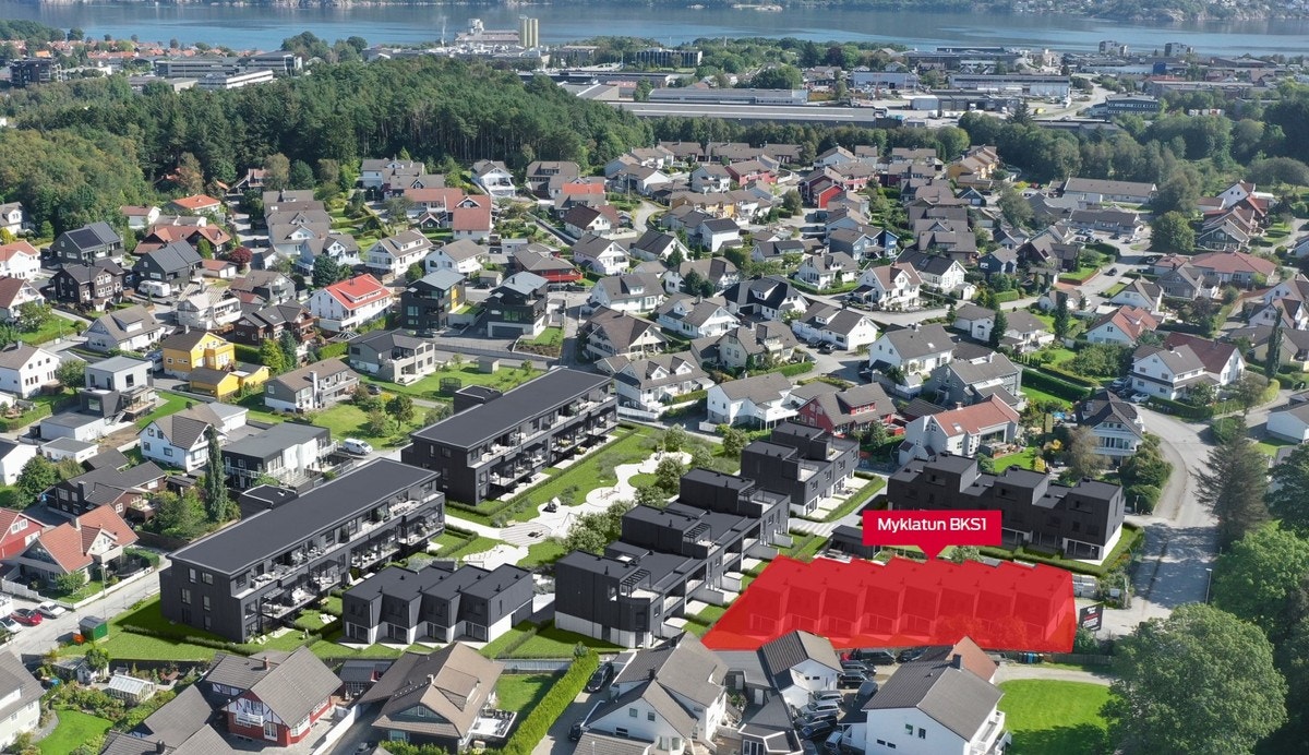 Myklatun BKS1 byr på 8 flotte rekkehus Galleribilde