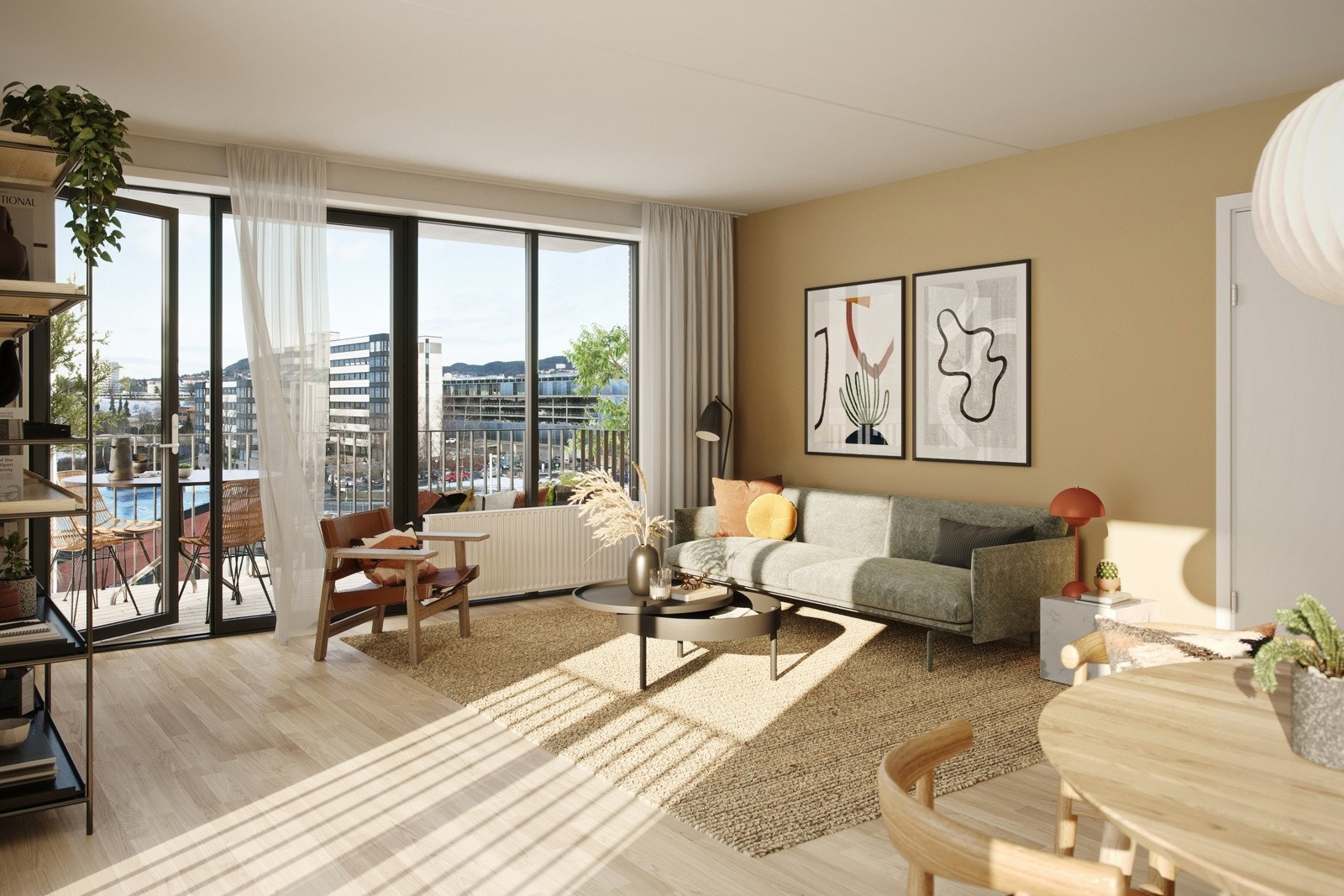 Deilig med doble dører ut til balkongen som gir en ekstra forlengelse av stuen. Galleribilde