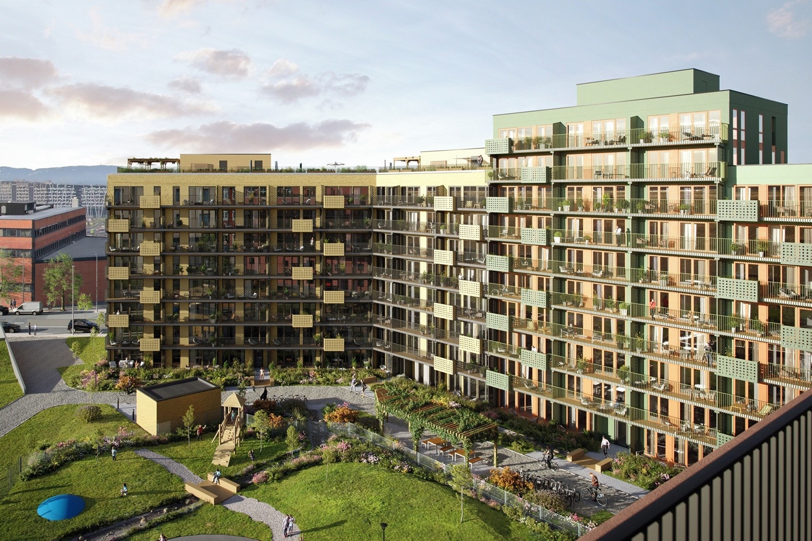 Ulvenkroken - nærheten til alt, tilbaketrukket og omrammet av store grøntarealer Galleribilde