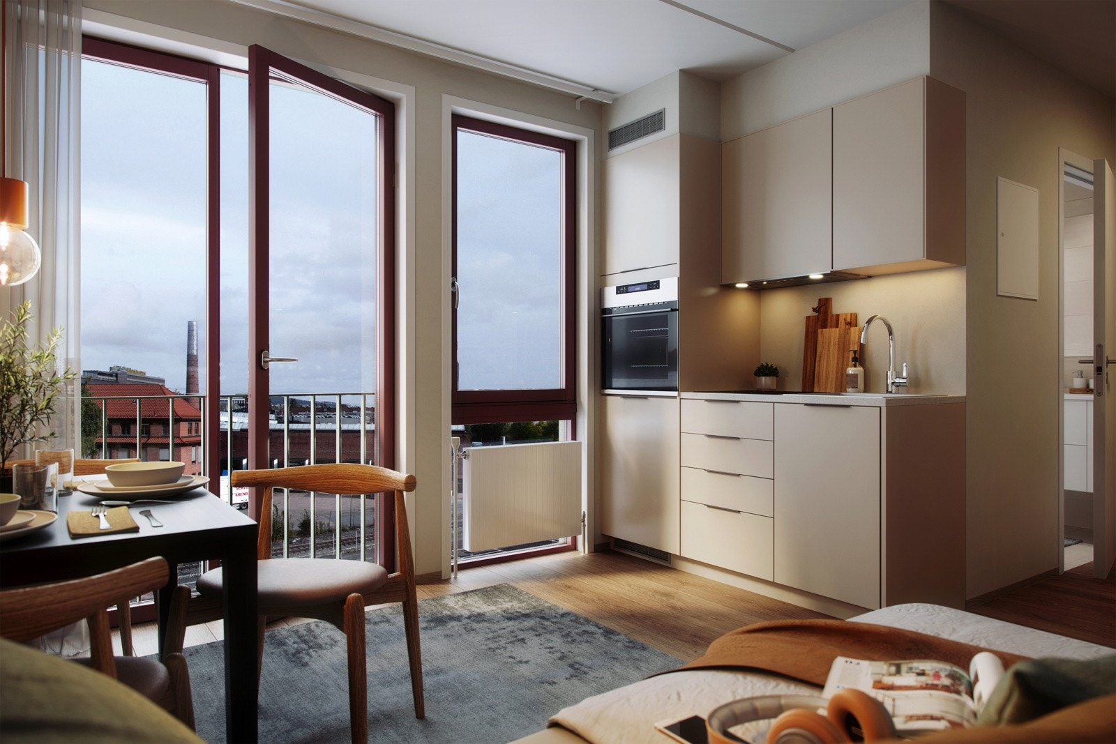 Noen leiligheter leveres i prosjektet med mulighet for hybel - her kan du enkelt få en lettere økonomisk hverdag Galleribilde