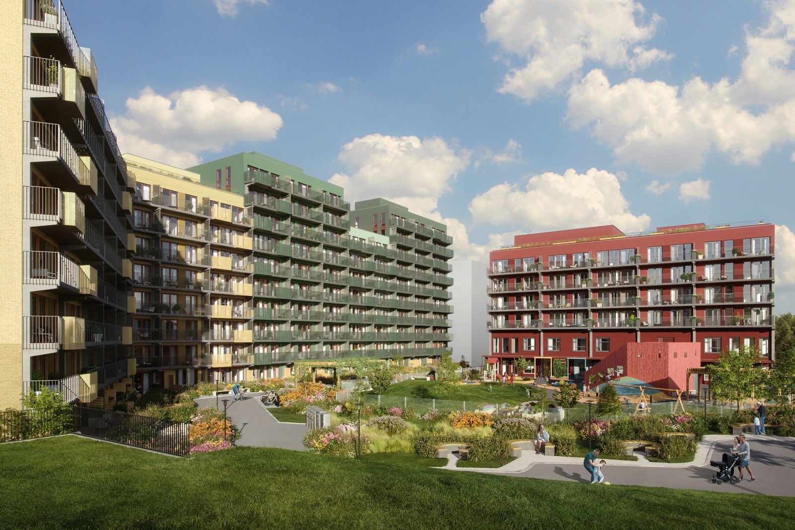 Supersentrale og lyse og sydvestvendte leiligheter i barnevennlige omgivelser Galleribilde