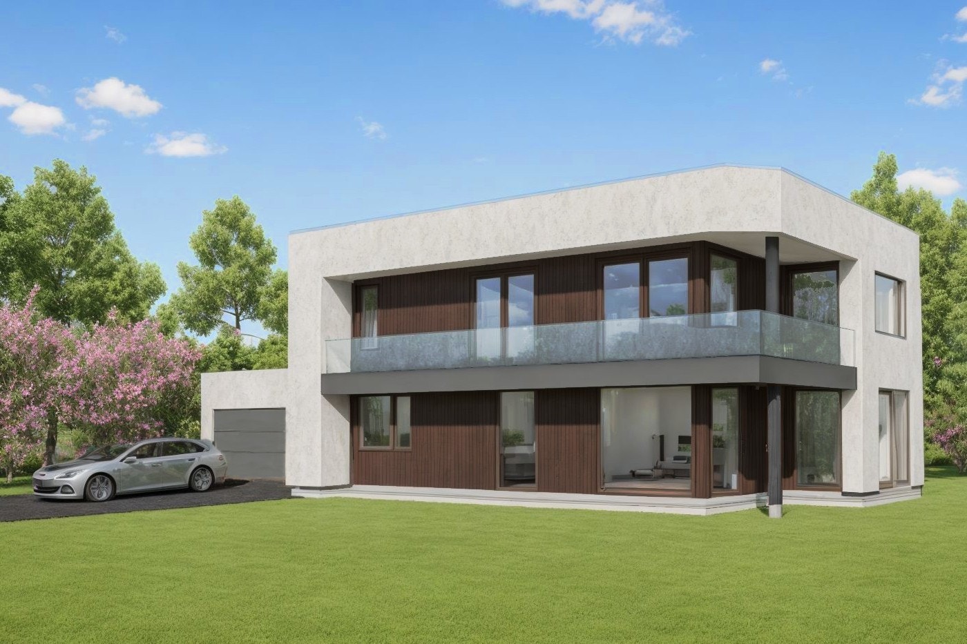 Alternativt forslag; funkisbolig med garasje - byggetillatelse foreligger Galleribilde