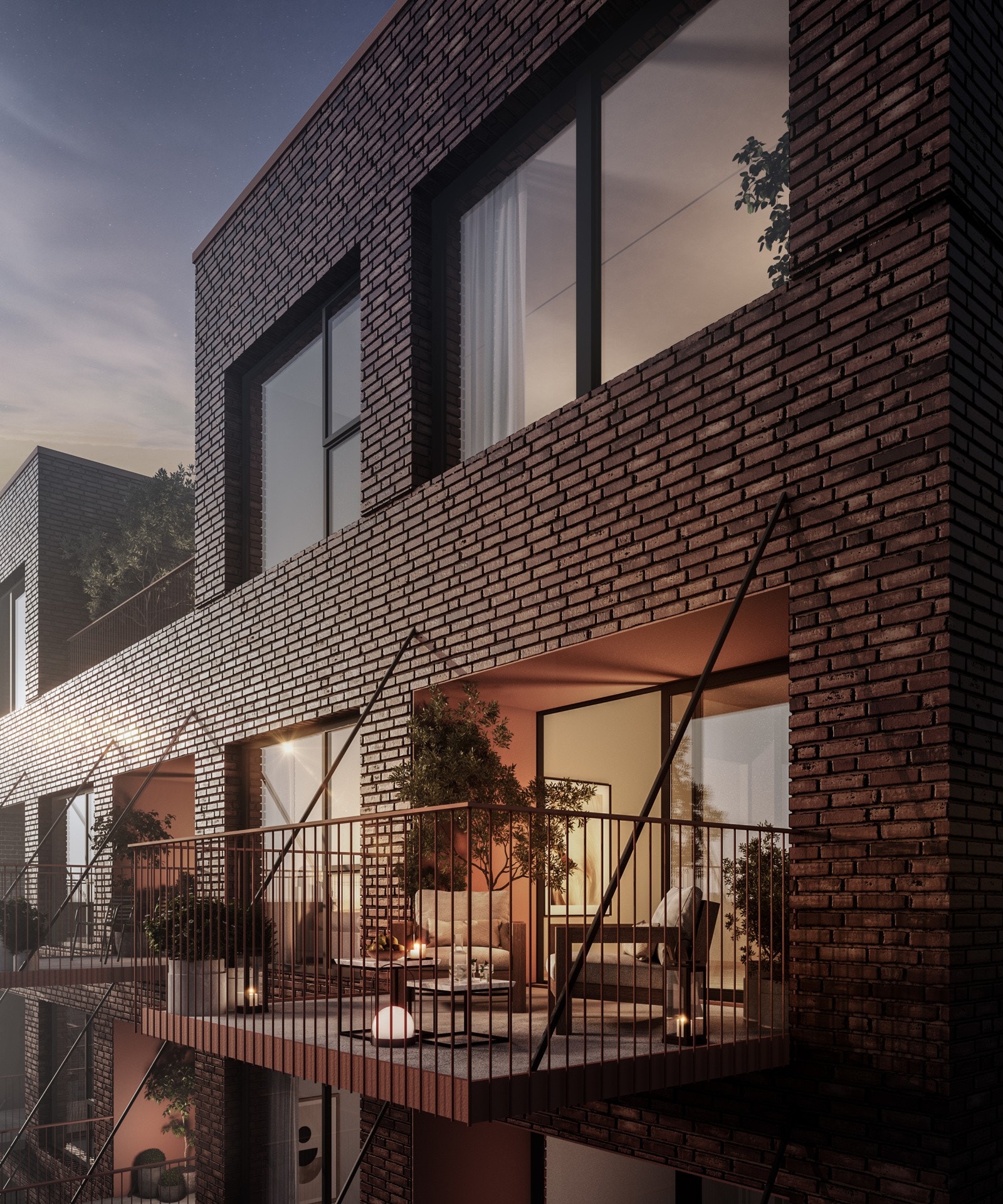 Skogmo Park i kveldsstemning G409 Galleribilde