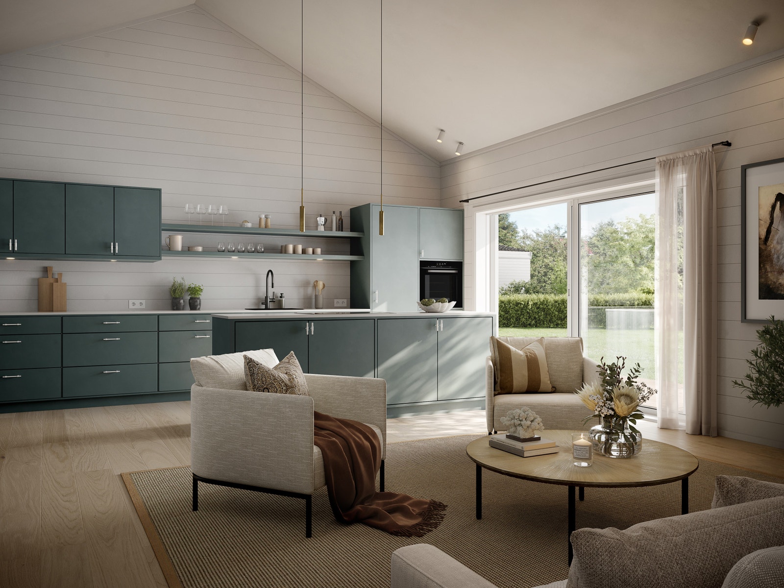 Inne i 'Klyngehytta': Sjarmerende design møter moderne bekvemmeligheter. Galleribilde