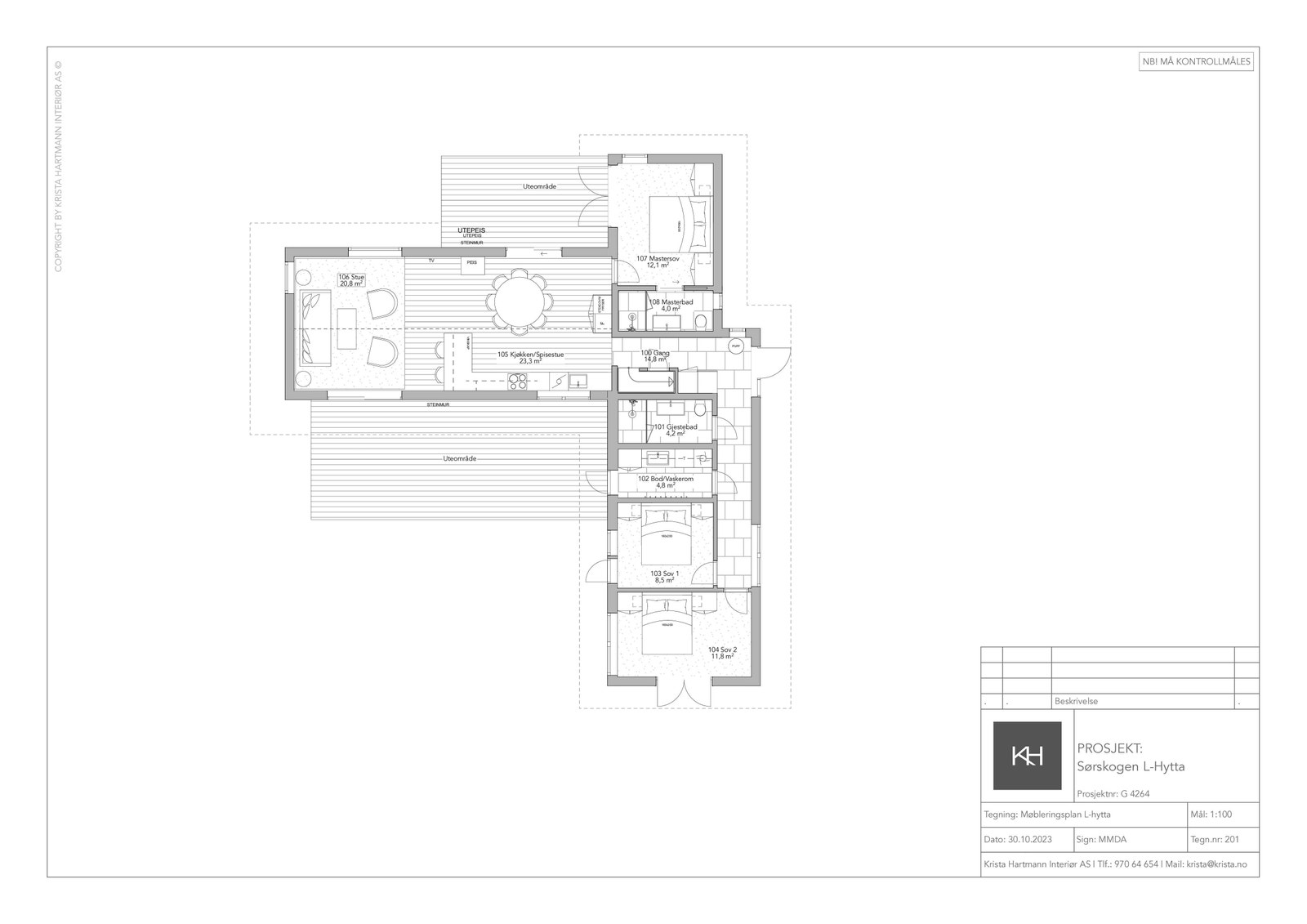 L-hytta 1. etasje Galleribilde