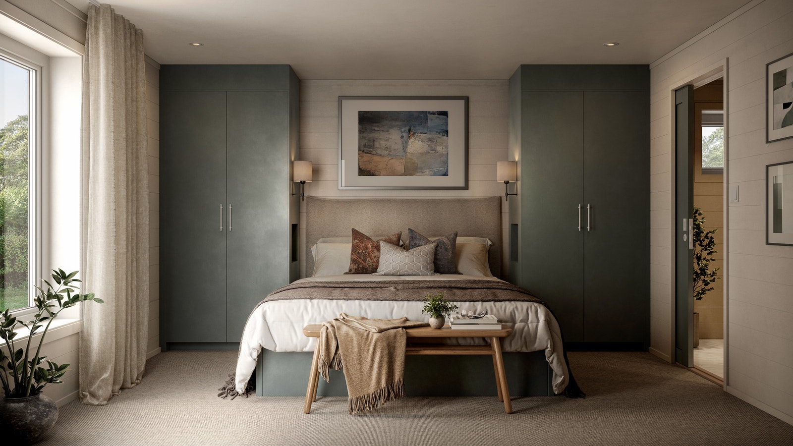 L-Hytta: Skreddersydde møbler og harmoniske farger skaper en gjennomført og tiltalende stil i hver hytte. Galleribilde