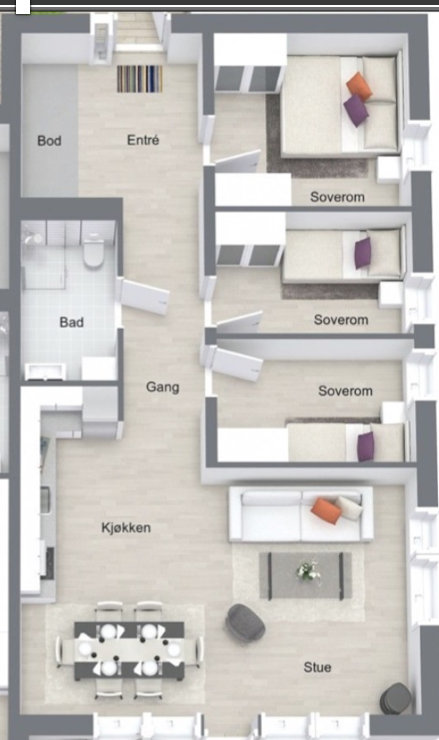 velg 2 eller 3 soverom om du er tidlig inne i prosjektet Galleribilde