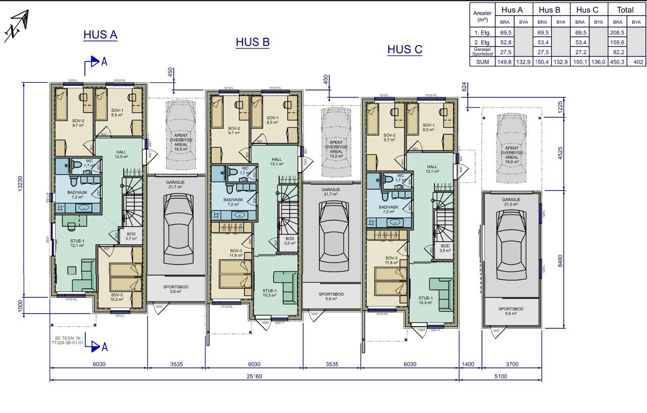 Plantegning 1. etasjen. Galleribilde