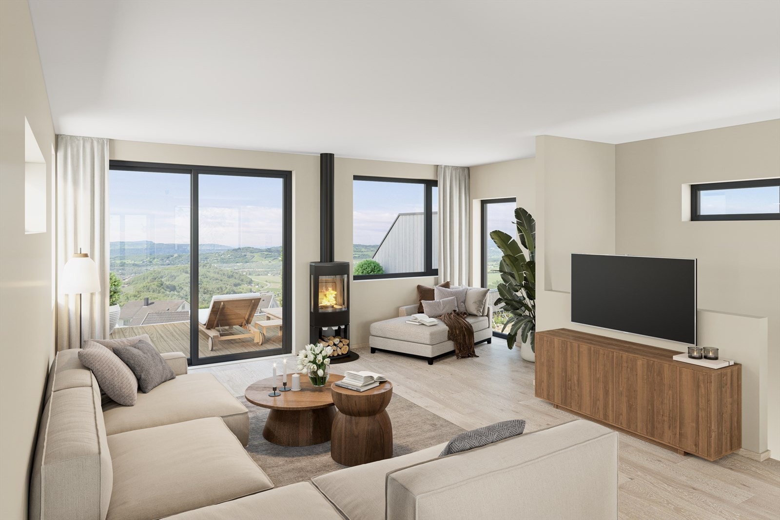 Illustrasjonsbilde stue. Galleribilde