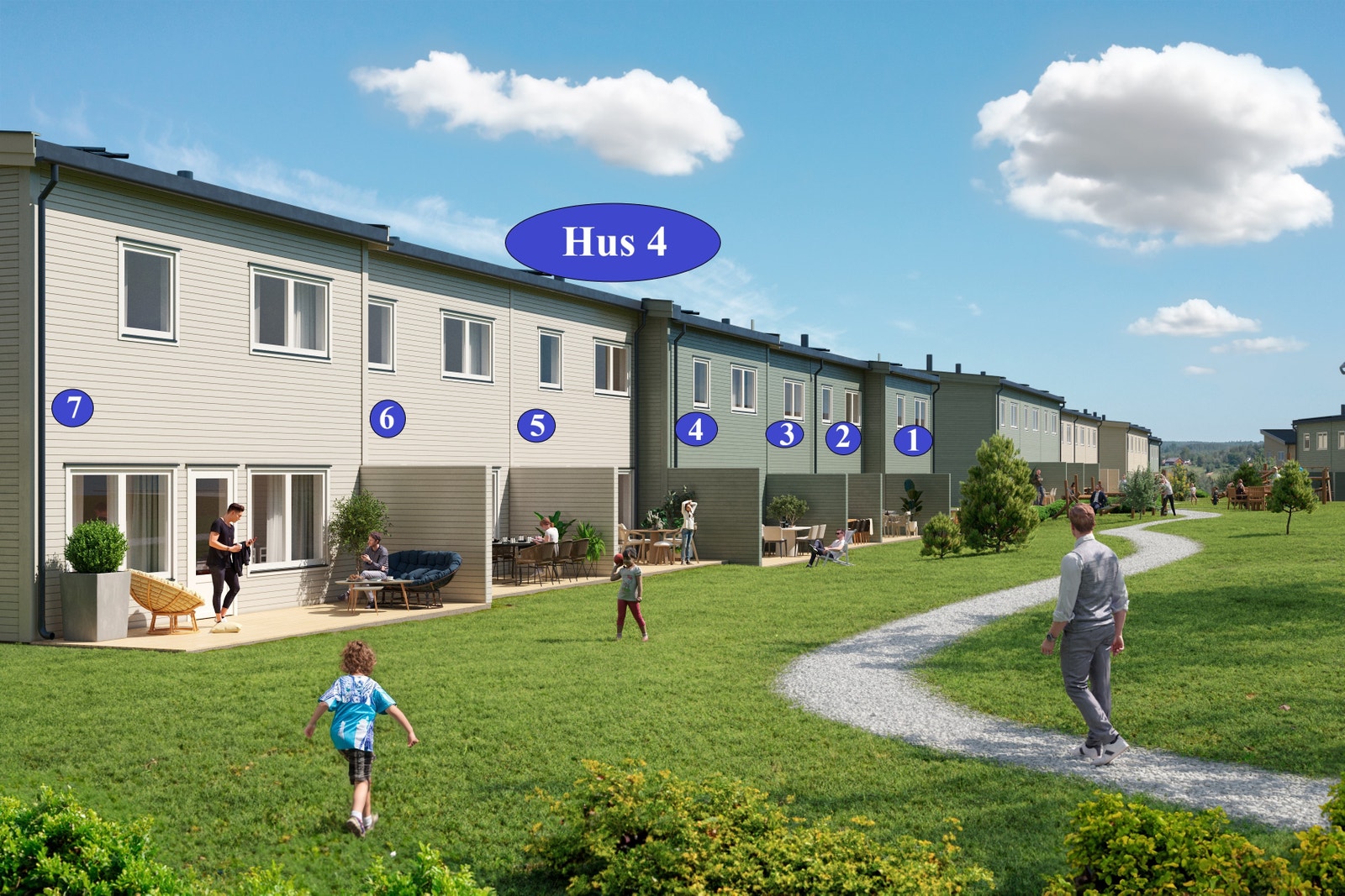 Hus 4 med nummerering Galleribilde