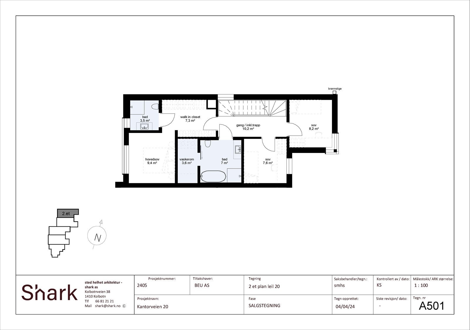 Plantegning 2.etasje Galleribilde