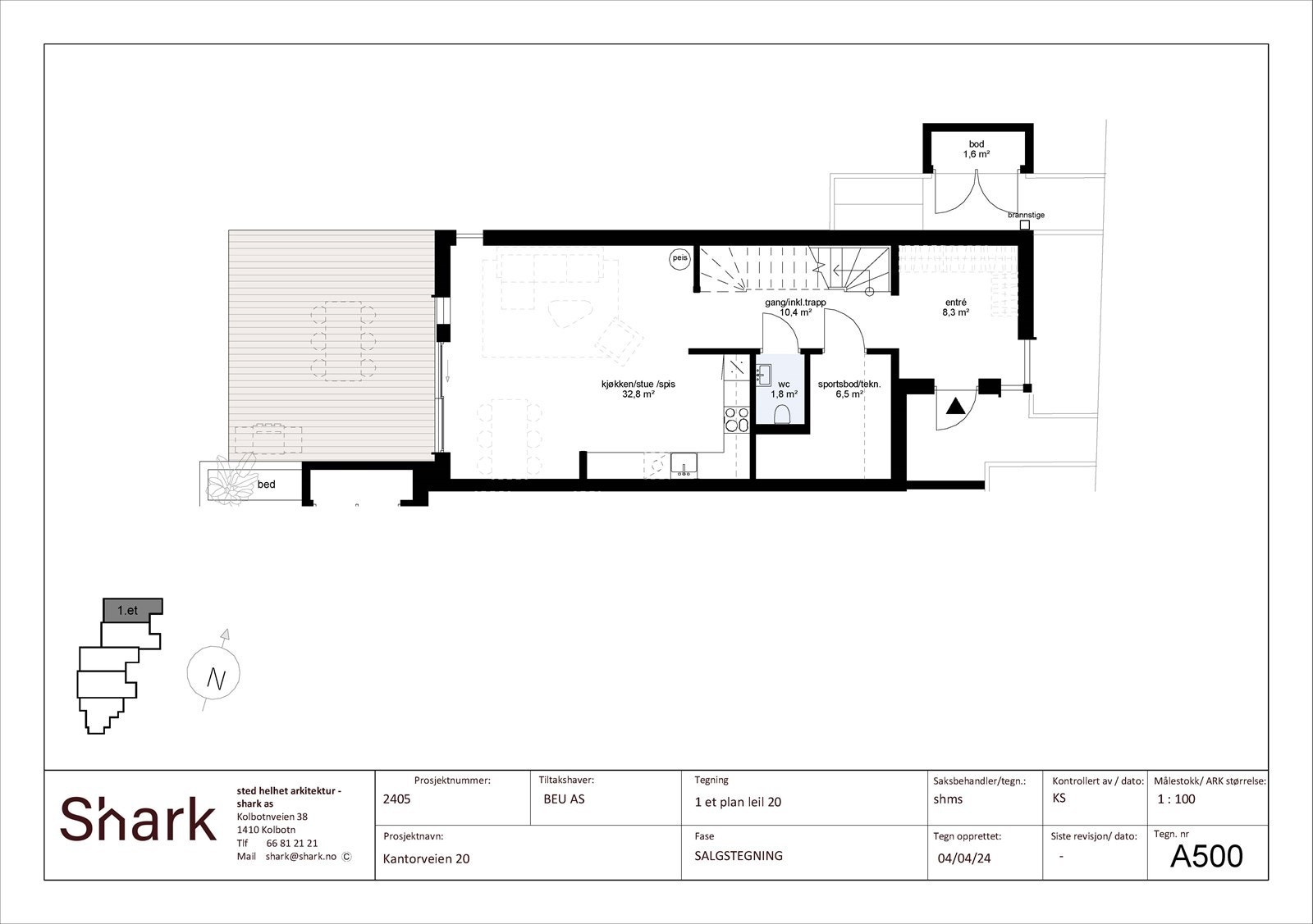 Plantegning 1.etasje Galleribilde