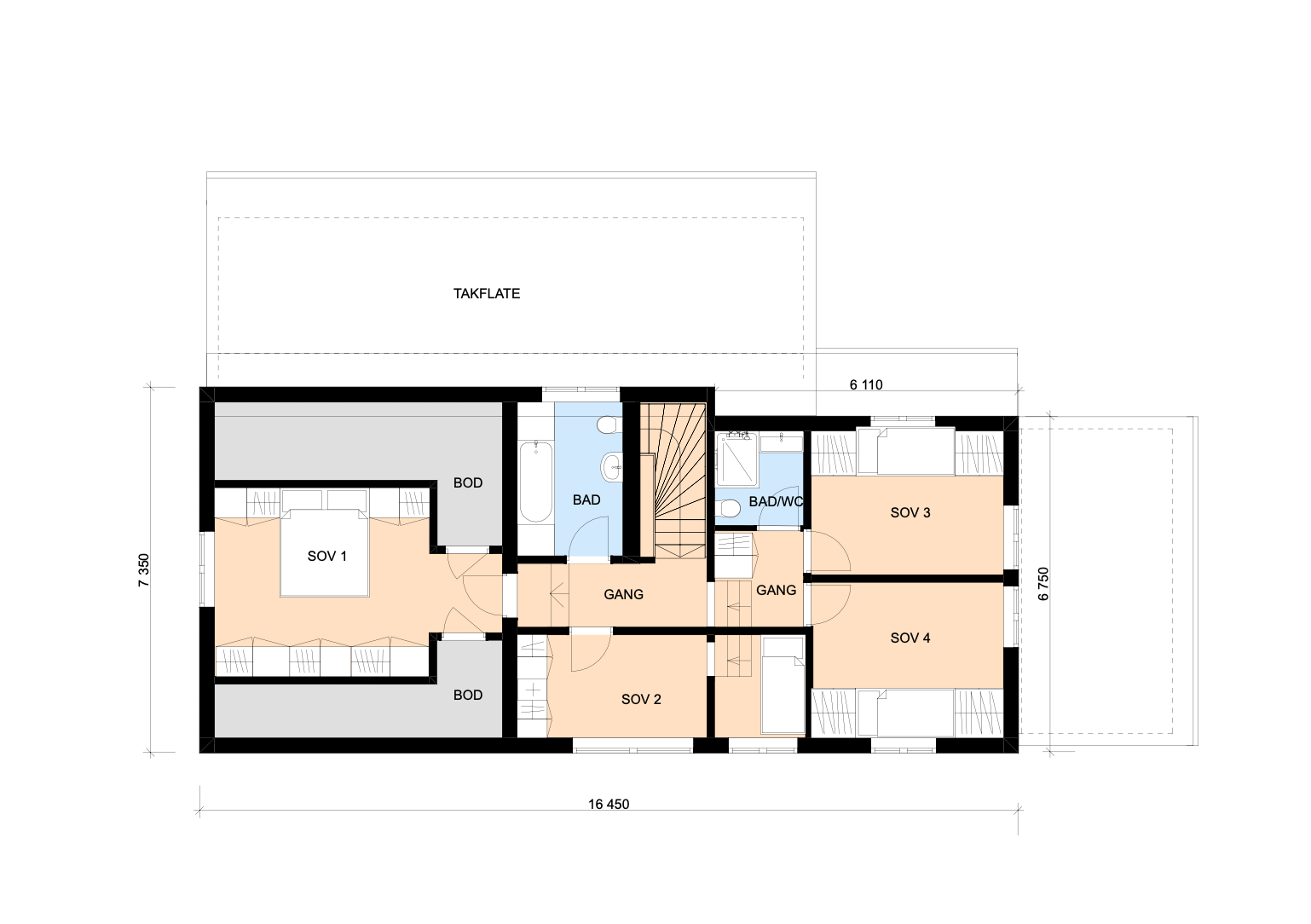 2. etasje plan Galleribilde