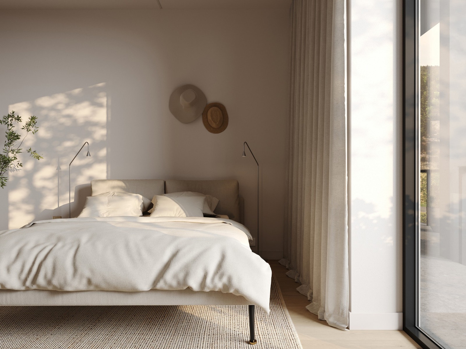 Leiligheten rommer to soverom på størrelse 6 kvm og 11 kvm. Galleribilde