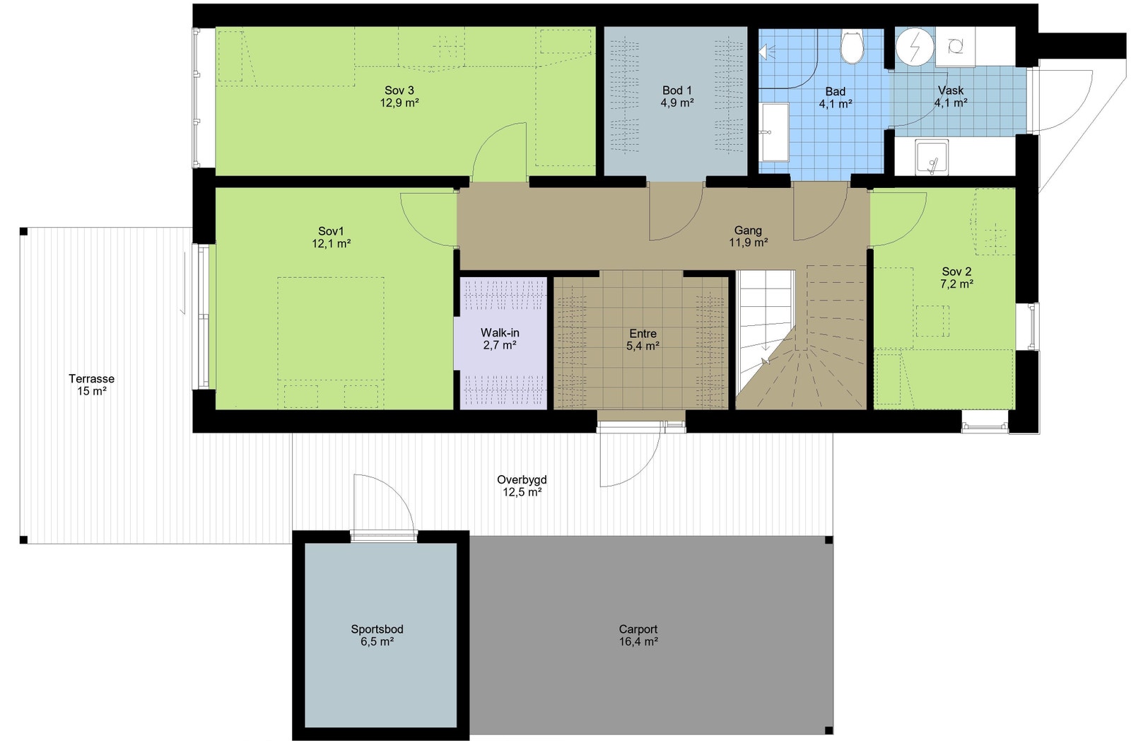 Plan 1. etasje Galleribilde
