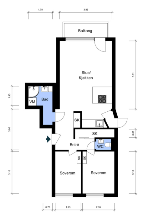 plantegning Galleribilde