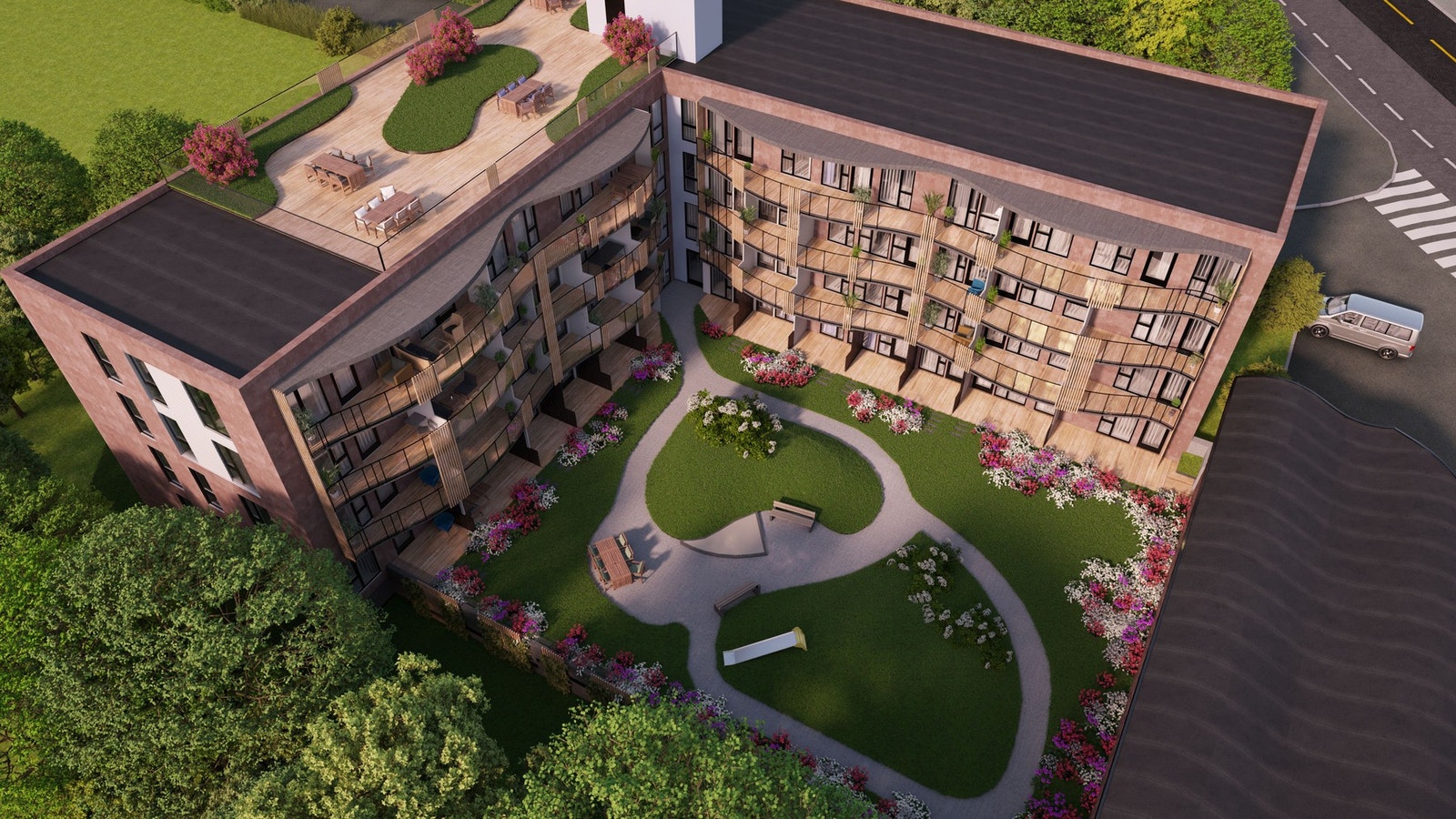 Her kommer det leiligheter fra ca. 34 - 130 m², det blir alt fra arealeffektive 2-roms til romslige 4-roms toppleiligheter. Illustrasjon, avvik vil forekomme. Galleribilde