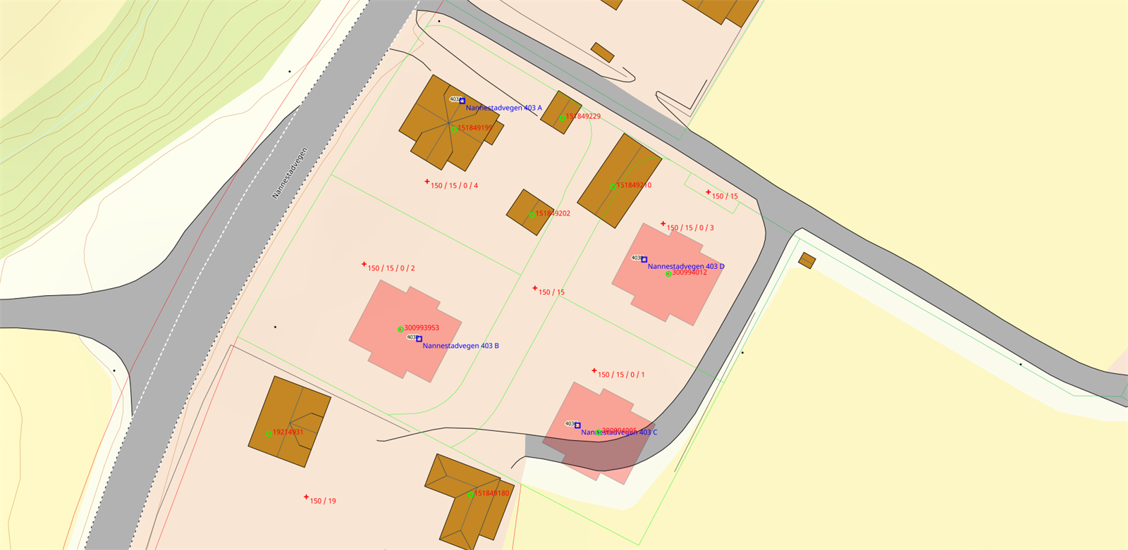 Kart over hele eiendommen. Galleribilde