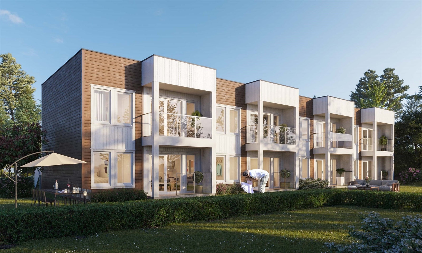 Fasade 3d illustrasjon Galleribilde