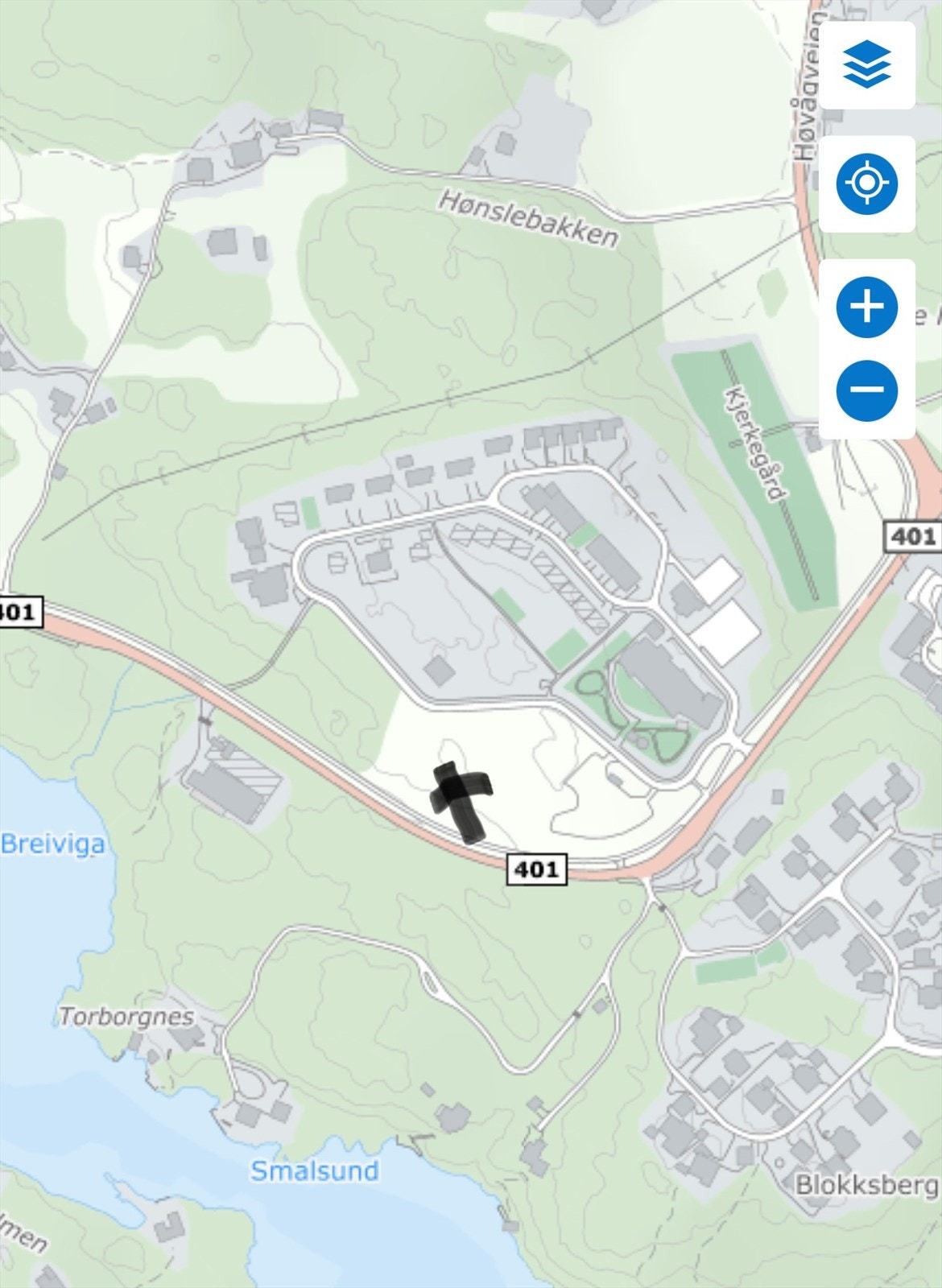 Kart tomt Ringveien. Galleribilde