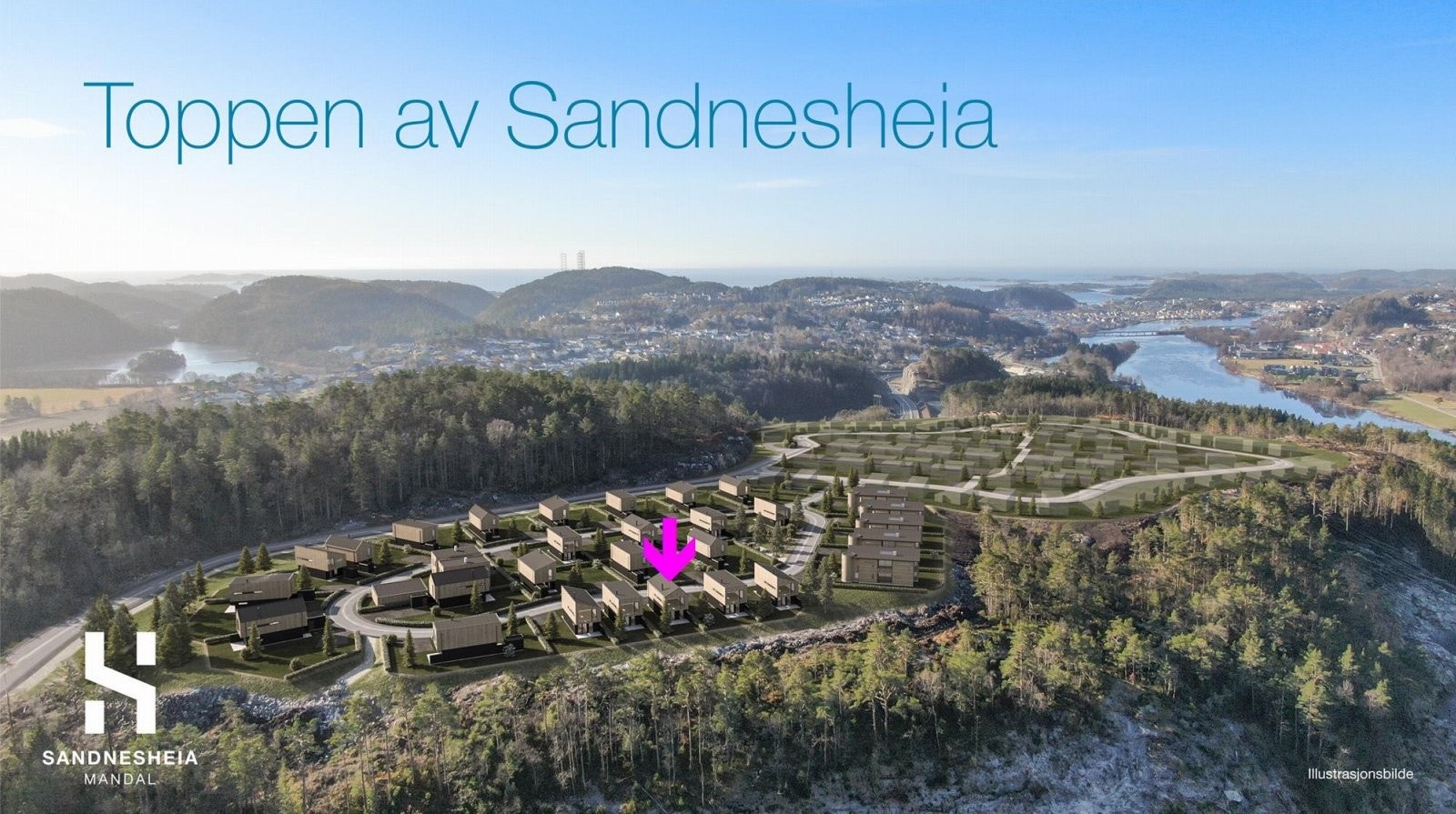 Toppen av Sandnesheia. Galleribilde