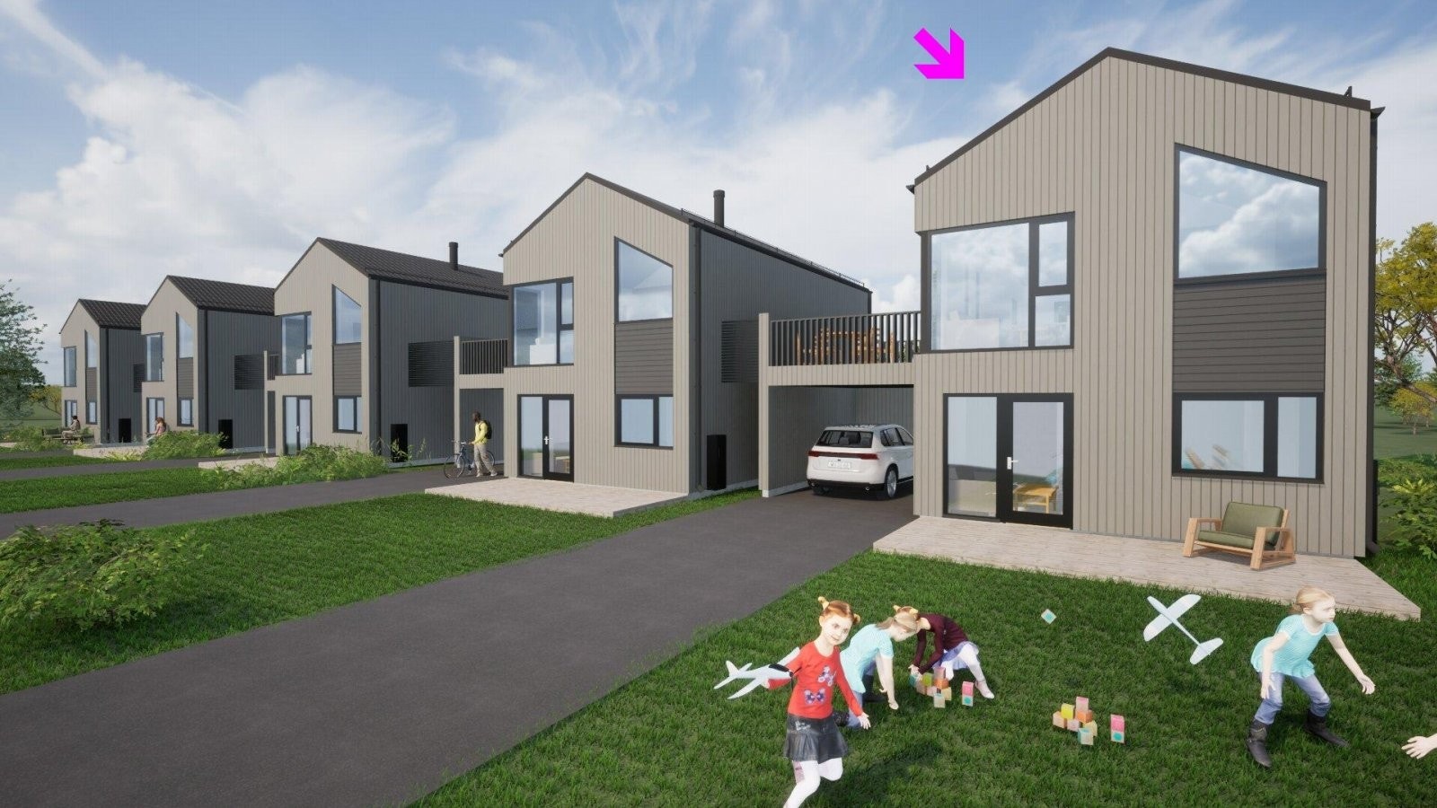 Moderne bolig på endetomt i denne rekken vi selger. Galleribilde