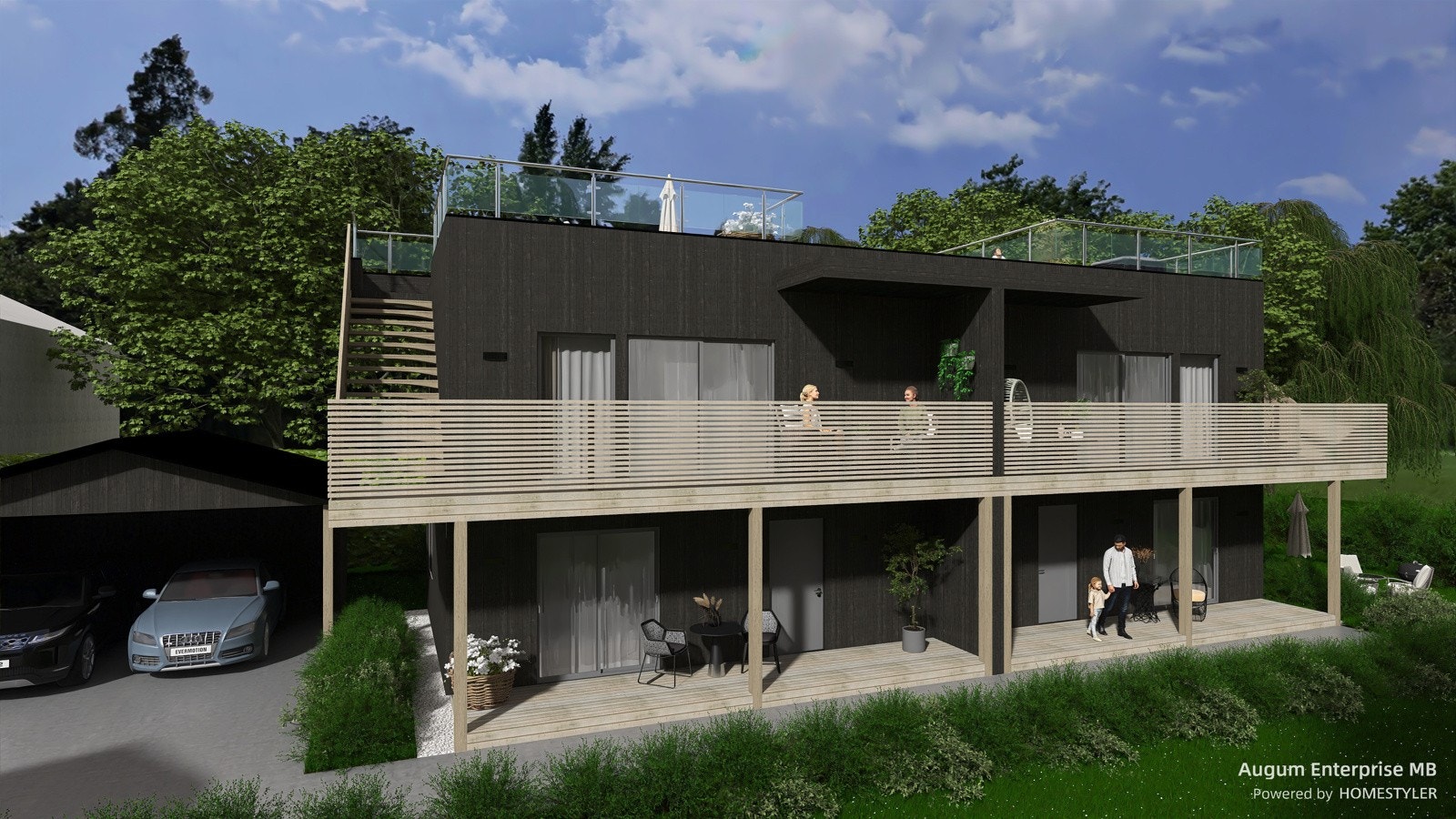 Privatmegleren har gleden av å presentere et nytt prosjekt med 2 moderne halvparter av tomannsbolig. (Illustrasjonsbilde. Noen avvik vil forekomme) Galleribilde