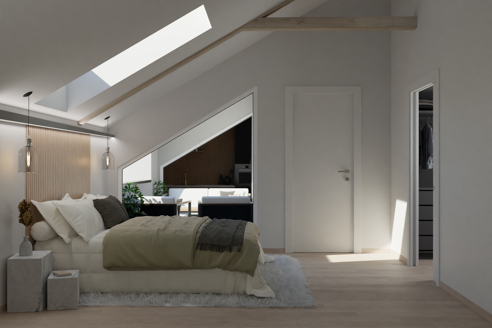 Soverom som vender mot bakgård Galleribilde