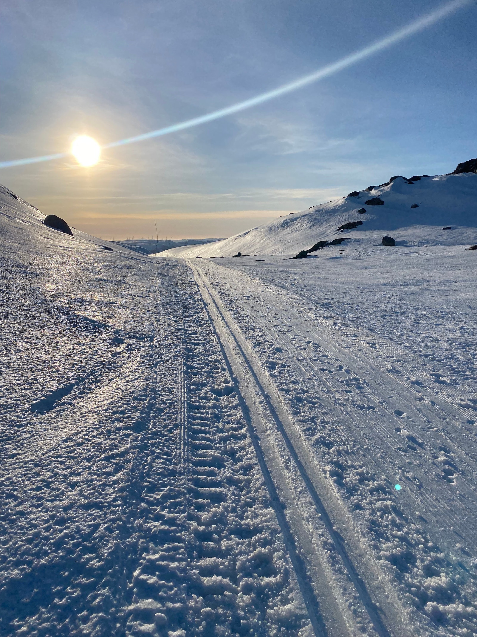 Fint skiterreng som starter i nærheten av leiligheten Galleribilde