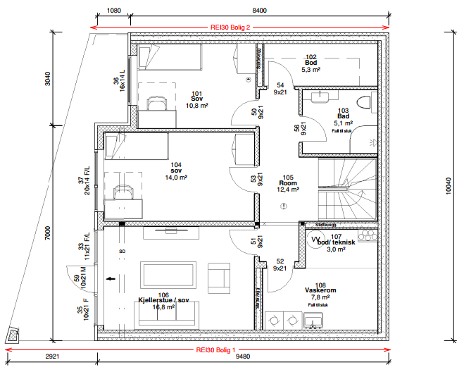 Underetasje 1etg. Galleribilde