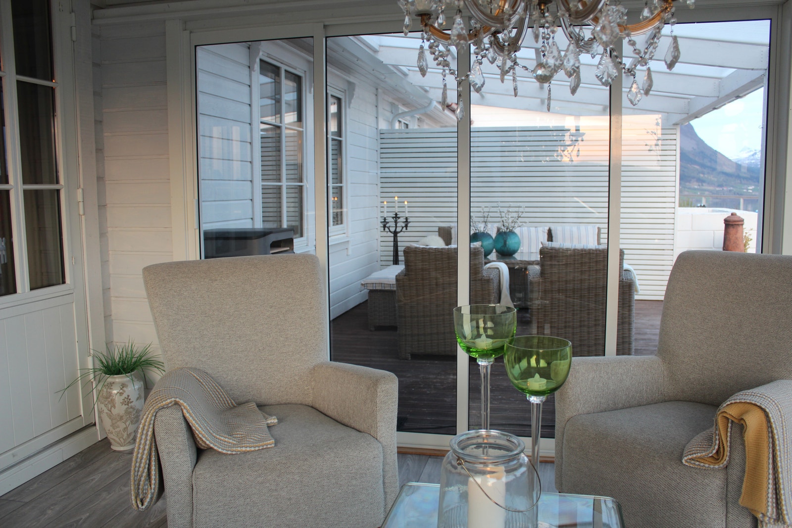 Utestua er i tilknytning til stue. Galleribilde