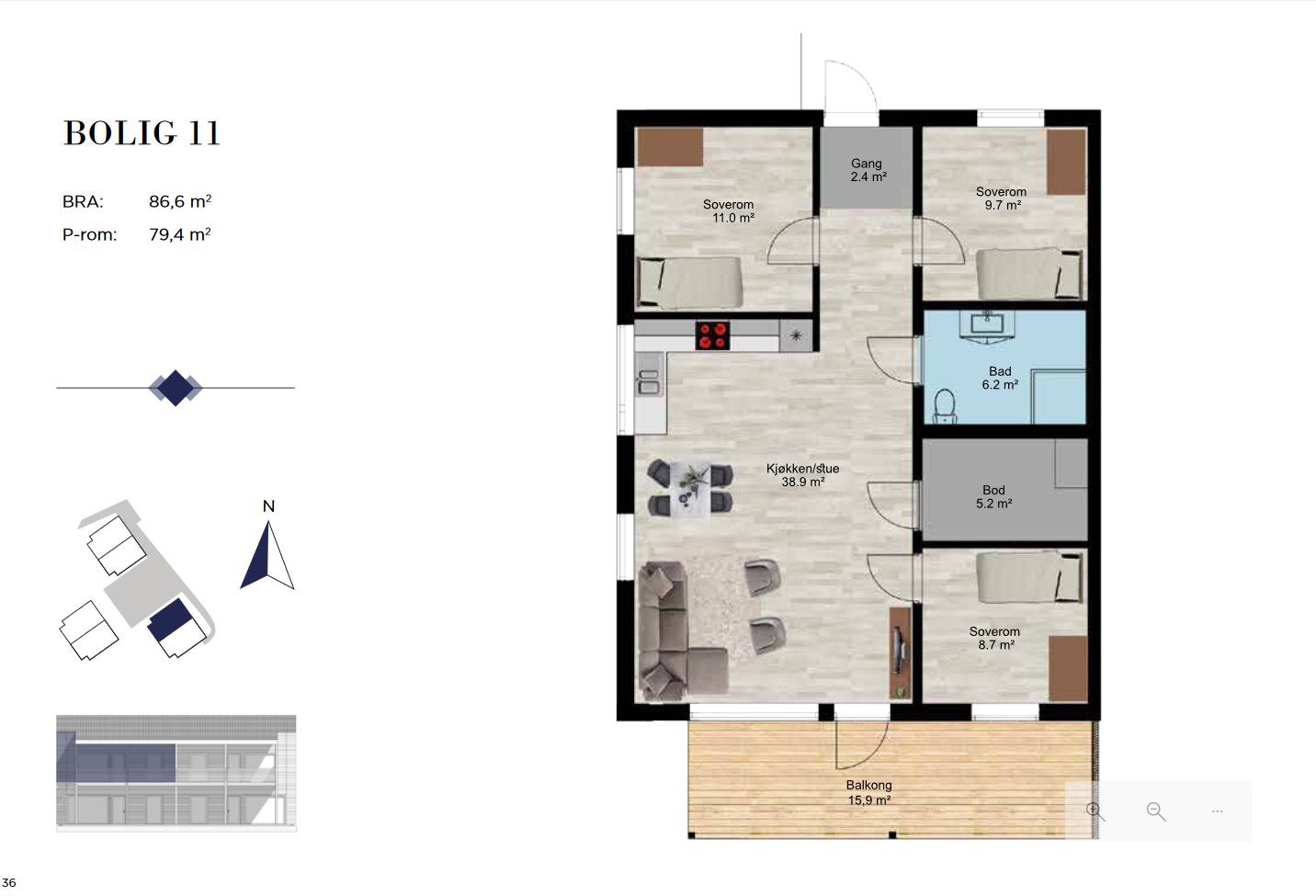 Plantegning. Utslagsvask og kombimaskin på bod Galleribilde
