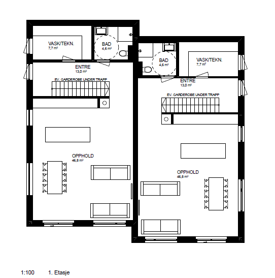 Kjøkken/stue Galleribilde