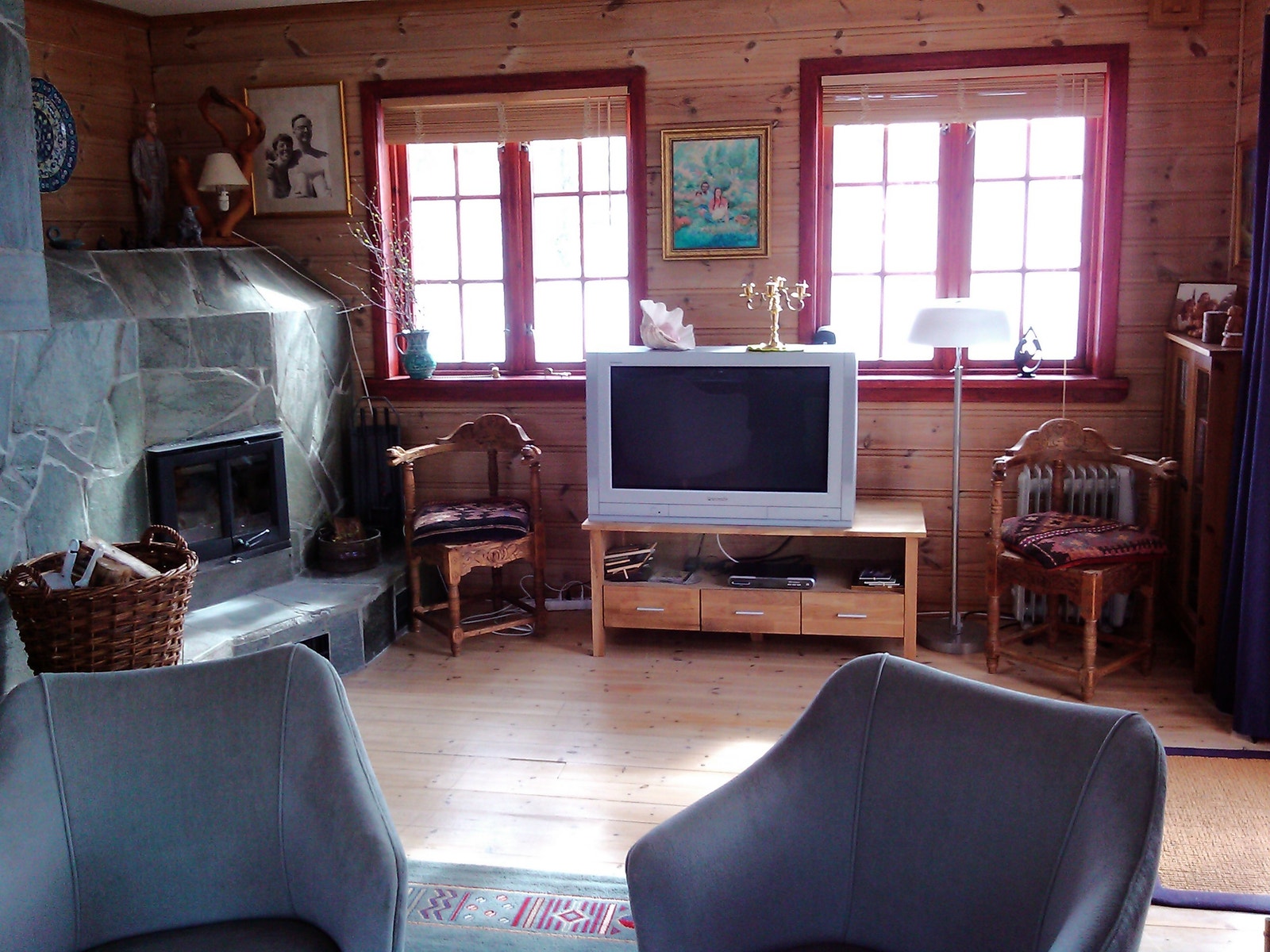 Stue med peis Galleribilde