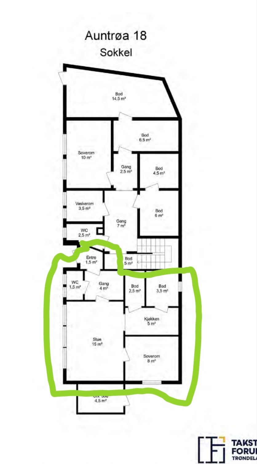 tegning av leiligheten Galleribilde