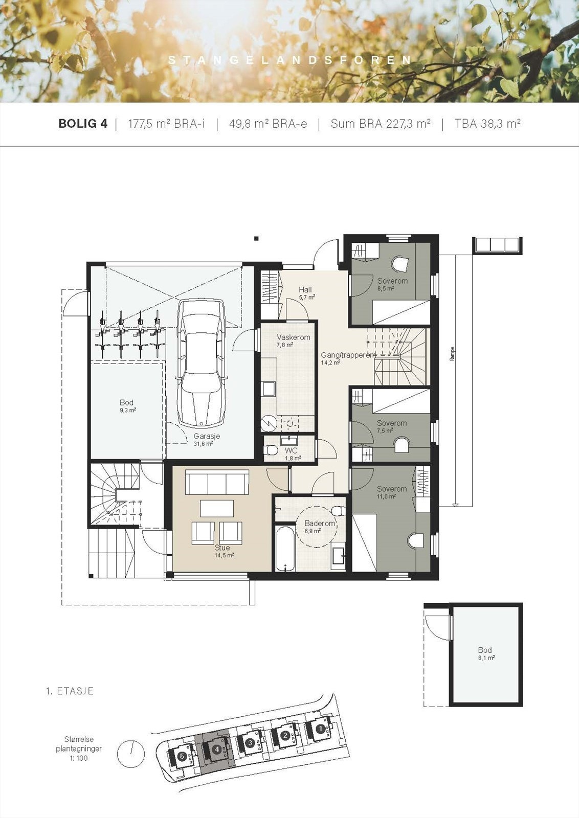 Plantegning 1.etg. Galleribilde