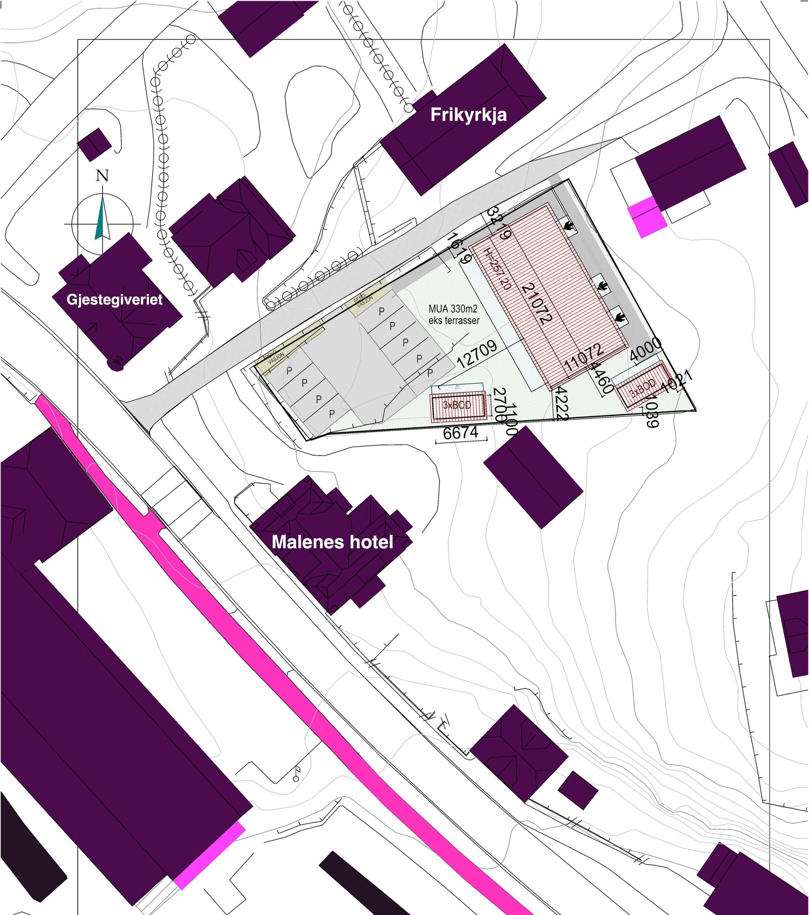 1. P-plass pr. enhet + 3 gjeste P-plasser Galleribilde