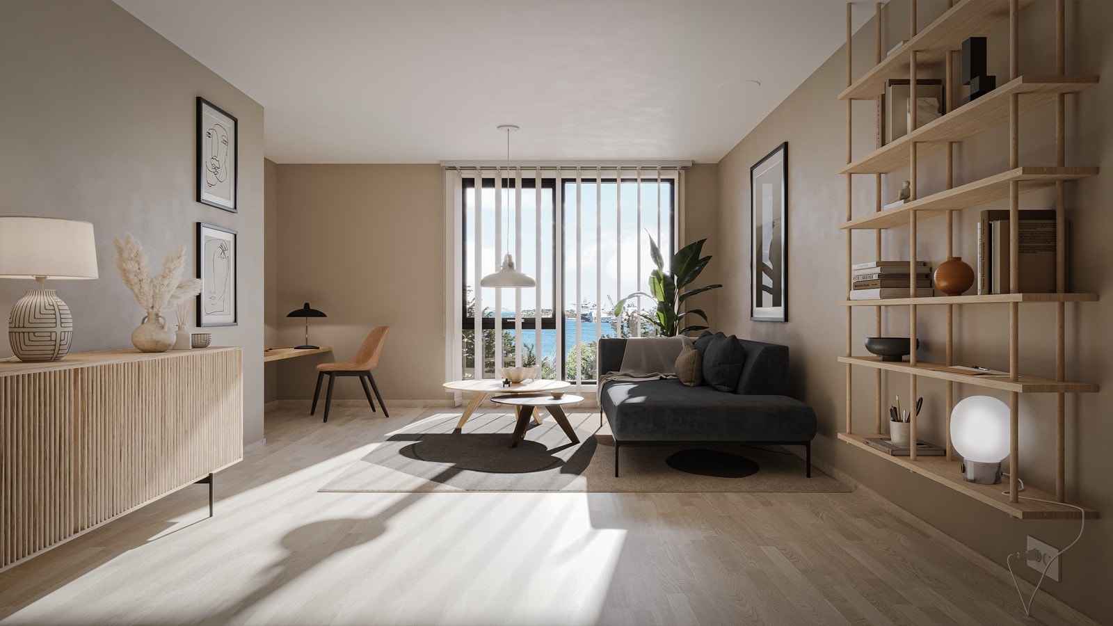 Innvendig illustrasjon loftstue. Avvik kan forekomme. Galleribilde