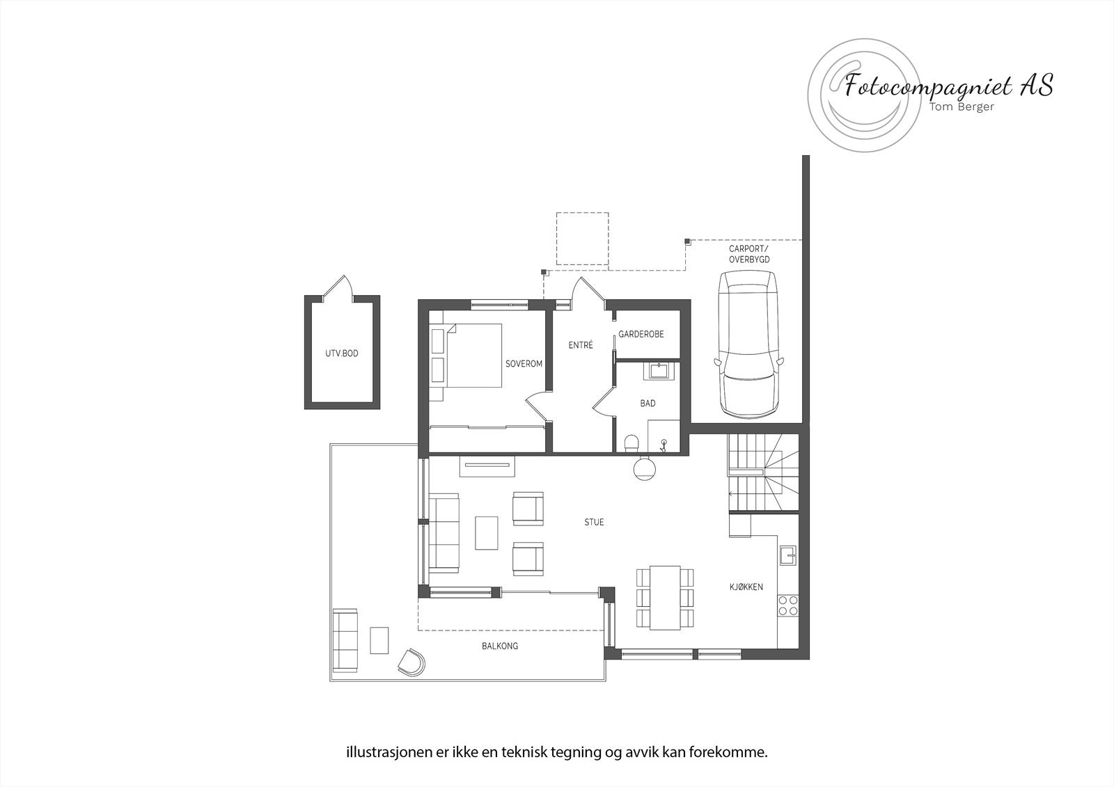 Stiaberget 183A Hovedplan Galleribilde