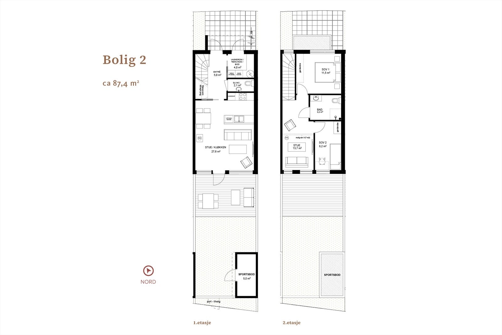 Plantegning bolig - 2 Galleribilde
