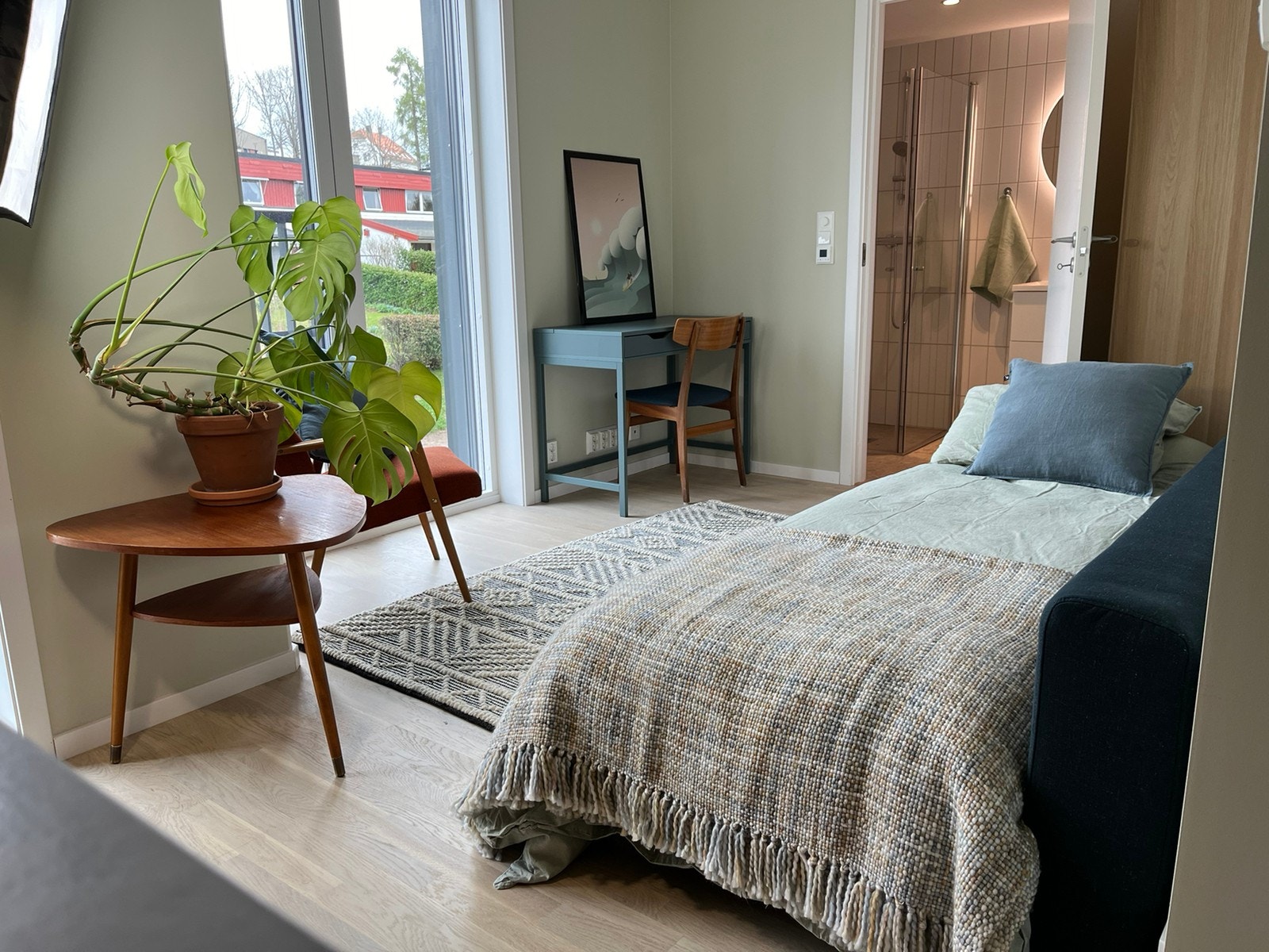 Sovesofa oppredd til seng Galleribilde