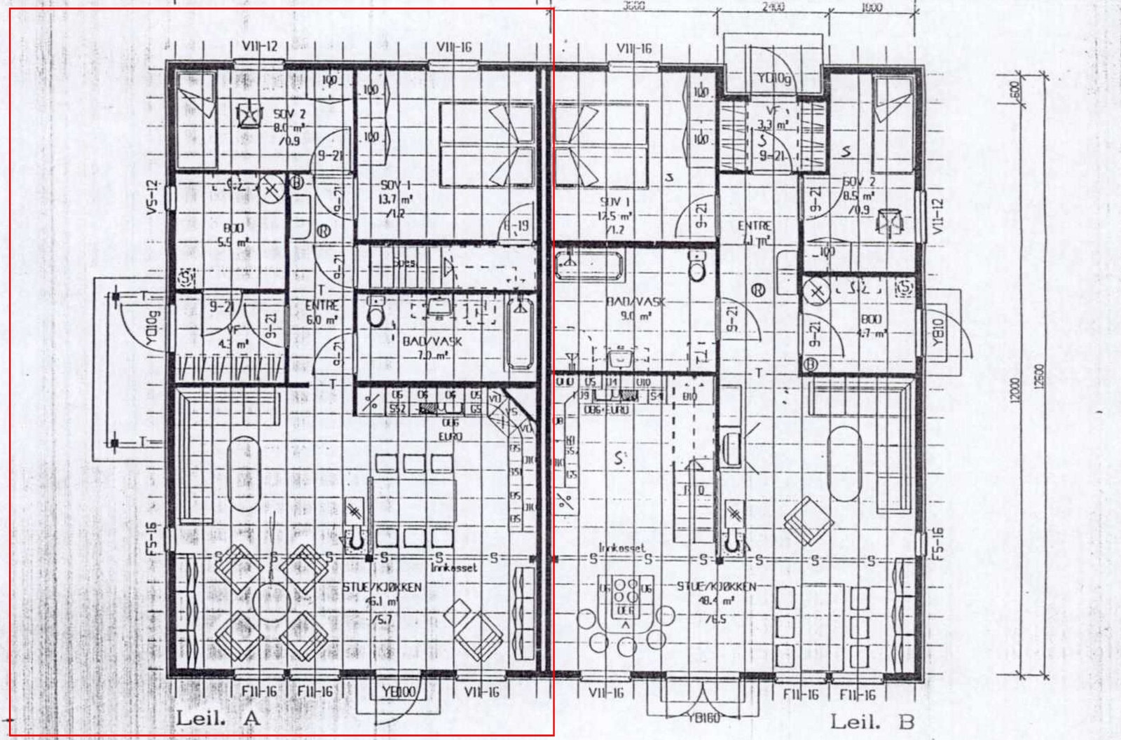 Tegning 1.etg. (valgte litt annen passering av verandadør) Galleribilde