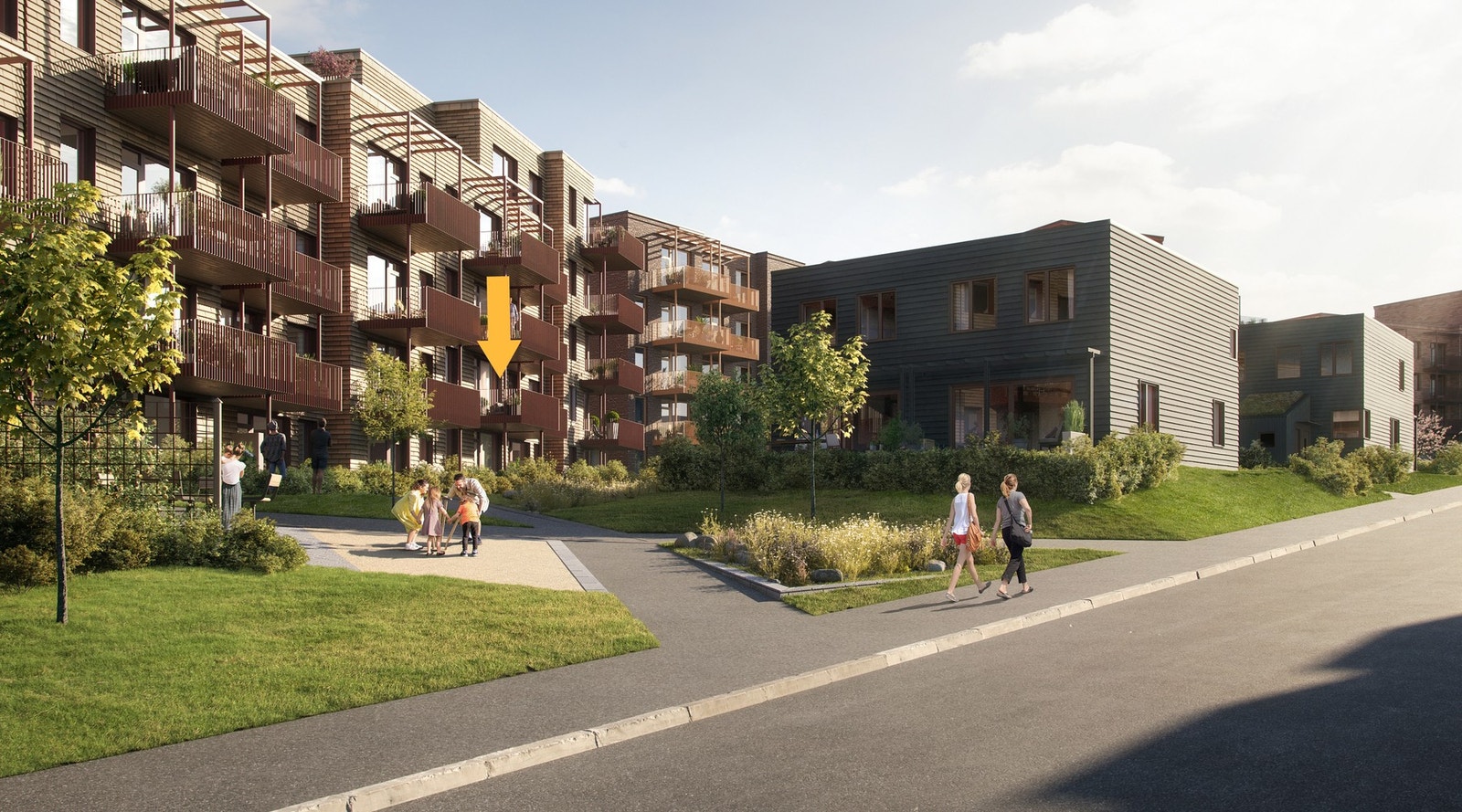 Leilighet har en fin beliggenhet med vestvendt balkong. Illustrasjoner, avvik vil forekomme. Galleribilde