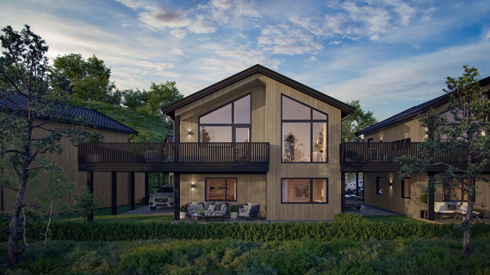 Boligene vil ligge i landlige og idylliske omgivelser Galleribilde