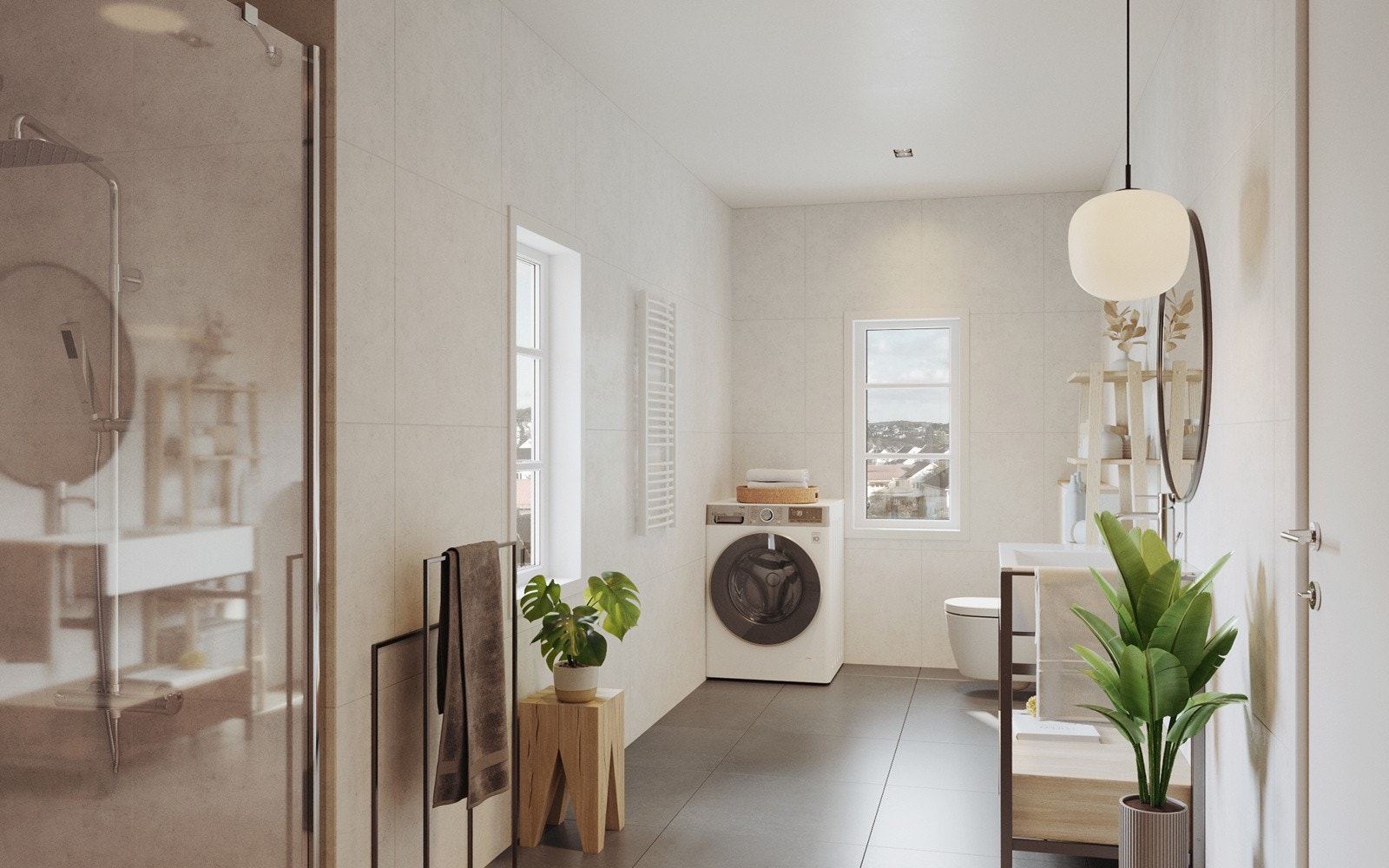 Illustrasjon bad i leilighet D. Galleribilde