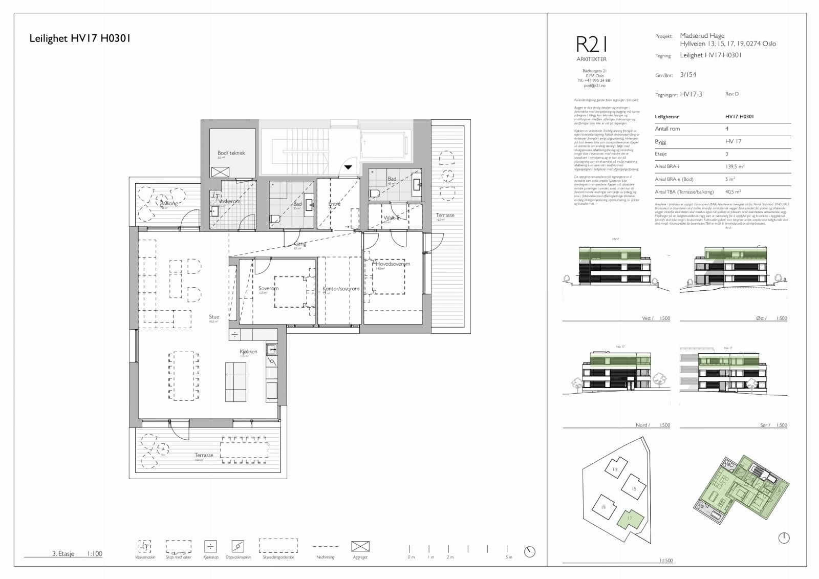 Plantegning leil. D3 Galleribilde