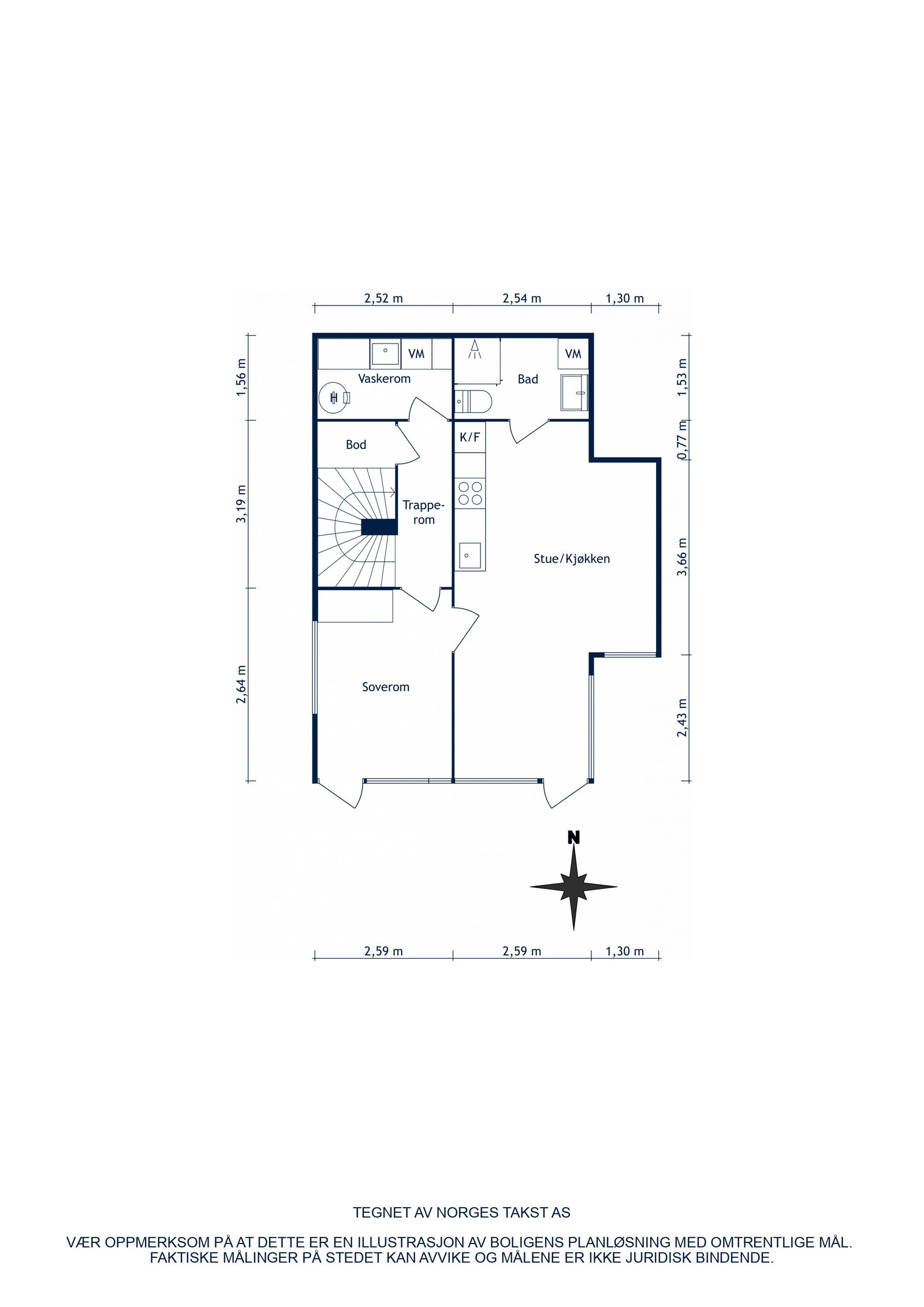 U. etasje - plantegning Galleribilde