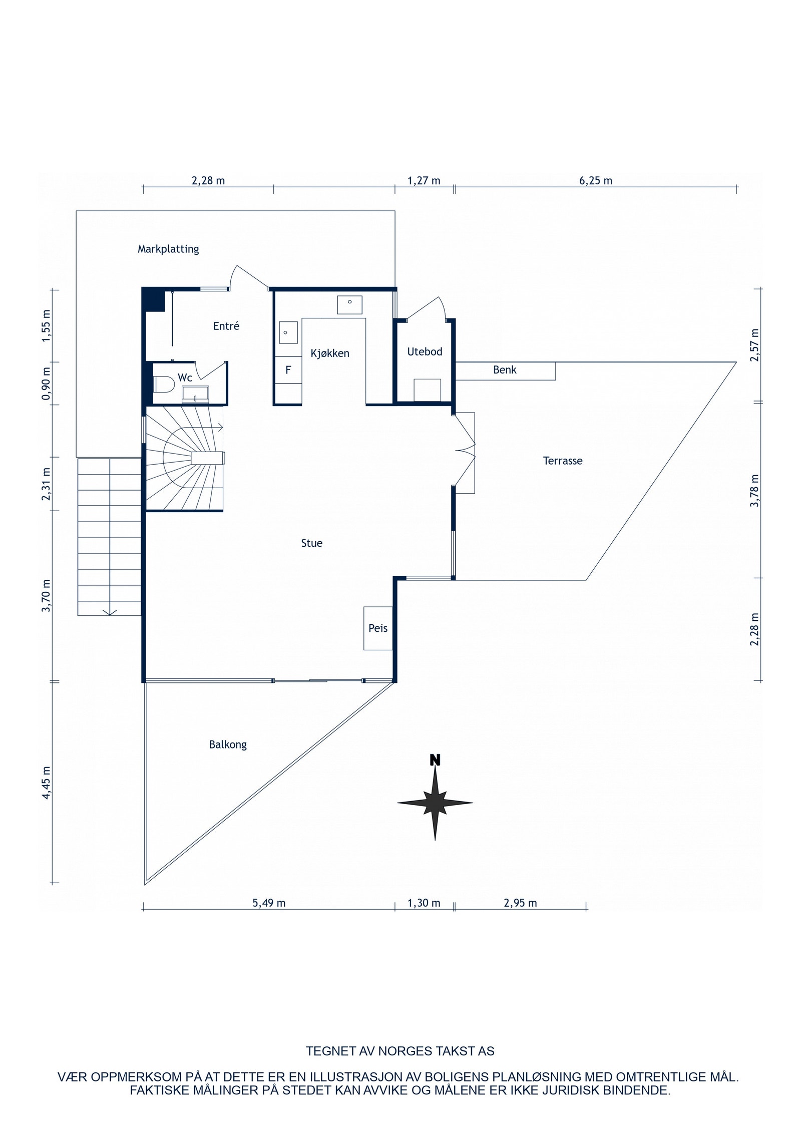 1. etasje - plantegning Galleribilde