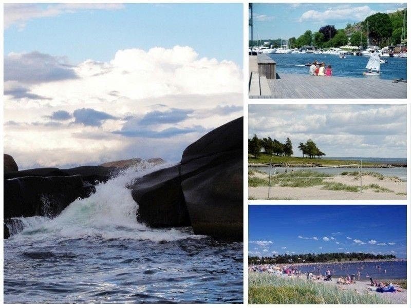 sjø, strand og golf Galleribilde
